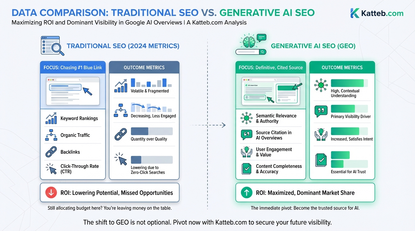 Data Comparison: Traditional SEO vs. Generative AI SEO