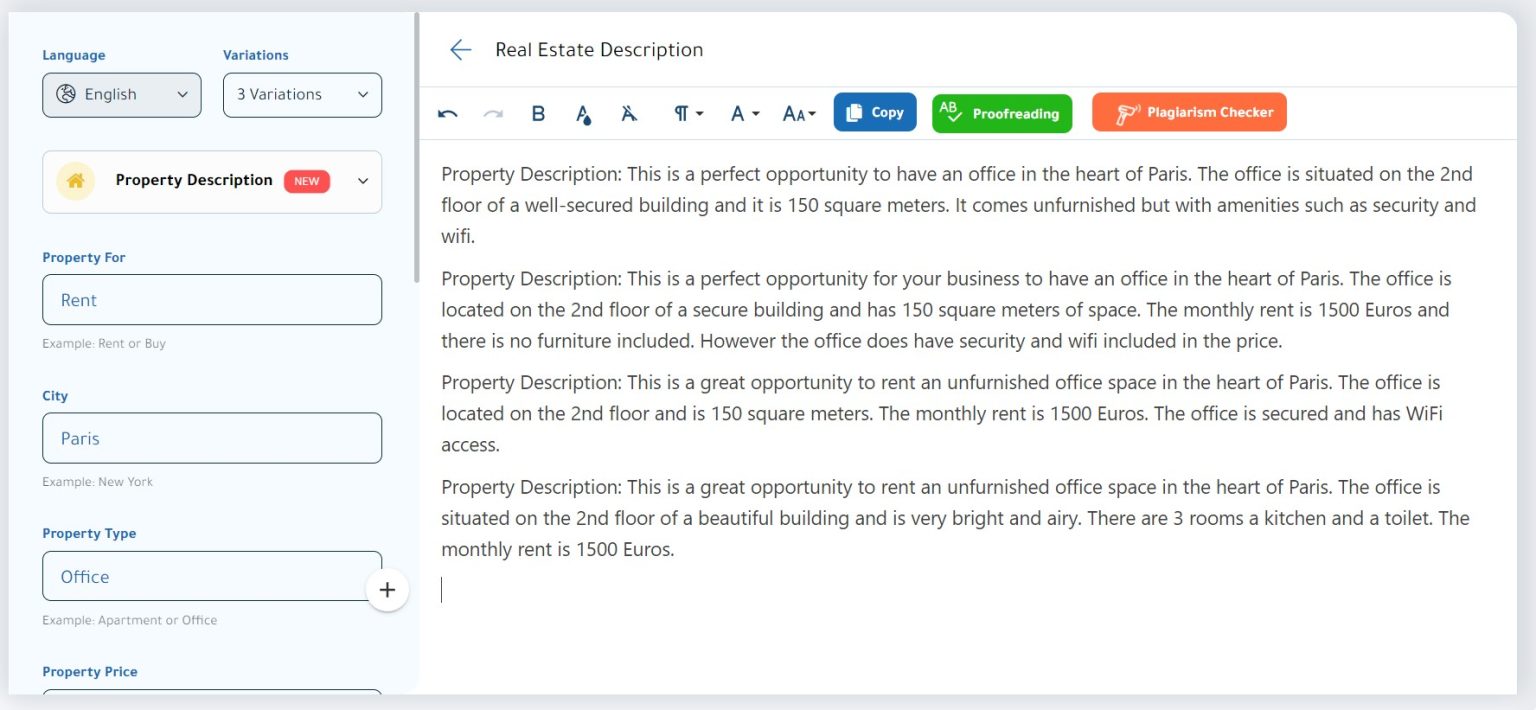 How To Write Real Estate Description Using AI